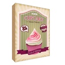 Holzschild 30x20 cm Essen Cupcake natural Delicious home Trinken