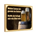 Holzschild 20x30 cm Bier Laune gerade im Keller hoffe sie
