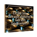 Holzschild 20x30 cm Ein Bier bitte geht alkoholfrei Spruch Zitat