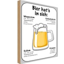 Holzschild 30x20 cm Bier Magnesium Kalium Vitamine