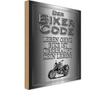 Holzschild 30x20 cm Motorrad Biker Code leben ohne kein Auto Garage Werkstatt