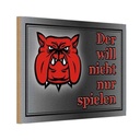 Holzschild 20x30 cm Hund will nicht nur spielen Tier Haustier