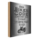 Holzschild 30x20 cm Motorrad Biker Code never forget ride Auto Garage Werkstatt