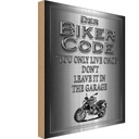 Holzschild 30x20 cm Motorrad Biker Code you only live once Auto Garage Werkstatt