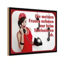 Holzschild 20x30 cm Frauen nehmen ab Telefon Dekoration