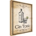 Holzschild 30x20 cm Alkohol 1761 Gin tonic Essen Trinken