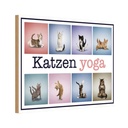 Holzschild 20x30 cm Katze Katzen Yoga Tier Haustier