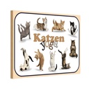 Holzschild 20x30 cm Katze Katzen Yoga Tier Haustier