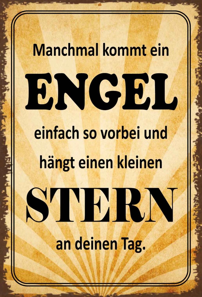 Holzschild 30x20 cm manchmal kommt ein Engel Dekoration