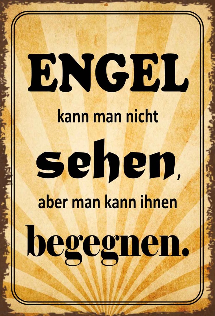 Holzschild 30x20 cm Engel kann man nicht sehen Dekoration