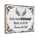 Holzschild 20x30 cm suche neuen Schutzengel Dekoration