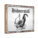 Holzschild 20x30 cm Hühnerstall Hühner Bauernhof Tier Haustier