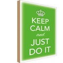 Holzschild 30x20 cm Keep Calm and just do it