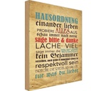 Holzschild 30x20 cm Hausordnung sage bitte danke Warnschild Hinweisschild