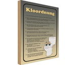 Holzschild 30x20 cm Kloordnung Toilette WC Regeln Warnschild Hinweisschild