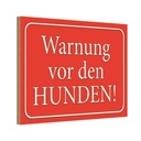 Holzschild 20x30 cm Warnung vor den Hunden Warnschild Hinweisschild