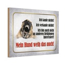 Holzschild 20x30 cm kaufe nichts mein Hund weiß Tier Haustier