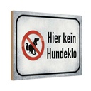 Holzschild 20x30 cm Hund hier kein Hundeklo Tier Haustier