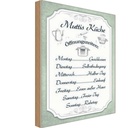 Holzschild 30x20 cm Muttis Küche Öffnungszeiten Kochen