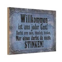 Holzschild 20x30 cm Willkommen ist uns jeder Gast Dekoration