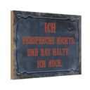 Holzschild 20x30 cm verspreche nichts das halte auch Spruch Zitat
