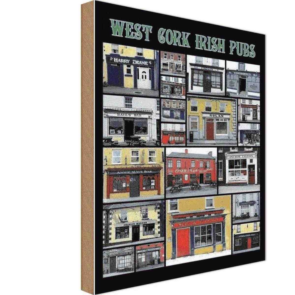 Holzschild 30x20 cm Alkohol West Cork irish pubs Essen Trinken