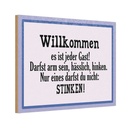 Holzschild 20x30 cm Willkommen es ist jeder Gast Dekoration