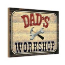 Holzschild 20x30 cm Dad´s Workshop Werkzeug Auto Garage Werkstatt