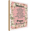 Holzschild 30x20 cm Mama ich habe Hunger ist kalt Familie Freunde