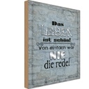 Holzschild 30x20 cm Leben schön einfach war nie Rede Spruch Zitat