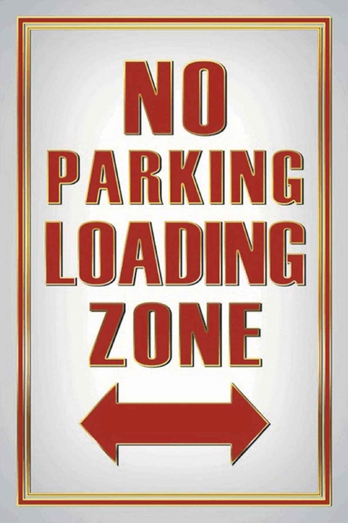 Holzschild 30x20 cm No Parking loading Zone Warnschild Hinweisschild