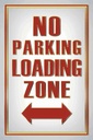 Holzschild 30x20 cm No Parking loading Zone Warnschild Hinweisschild