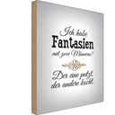 Holzschild 30x20 cm Fantasien zwei Männer 1 putzt Frauen