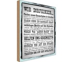Holzschild 30x20 cm wir Dorfkinder Hausaufgaben Bus Spruch Zitat