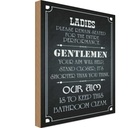 Holzschild 30x20 cm Ladies Gentlemen Badezimmer Geschenk