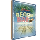 Holzschild 30x20 cm Wilcome Beach Bar Beer Juice Essen Trinken