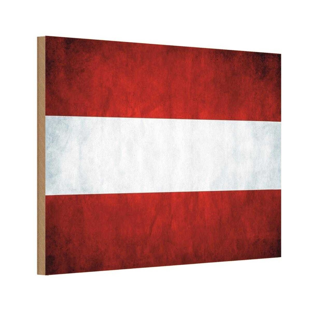 Holzschild 20x30 cm Österreich Fahne Flagge Wappen