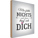 Holzschild 30x20 cm und dann traf ich DICH Herz Dekoration