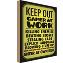 Holzschild 30x20 cm Keep out gamer at work enter Calm