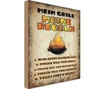 Holzschild 30x20 cm Mein Grill meine Regeln Fleisch Spruch Zitat