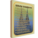 Holzschild 30x20 cm Kölsche Grundgesetz wat fott es Spruch Zitat