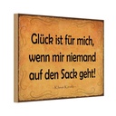 Holzschild 20x30 cm Glück wenn niemand auf den Sack Spruch Zitat