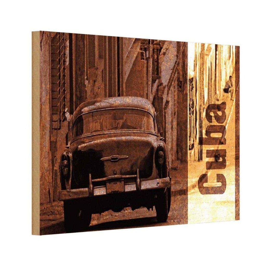 Holzschild 20x30 cm Cuba Auto Garage Werkstatt