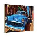Holzschild 20x30 cm Cuba blaues Auto Garage Werkstatt