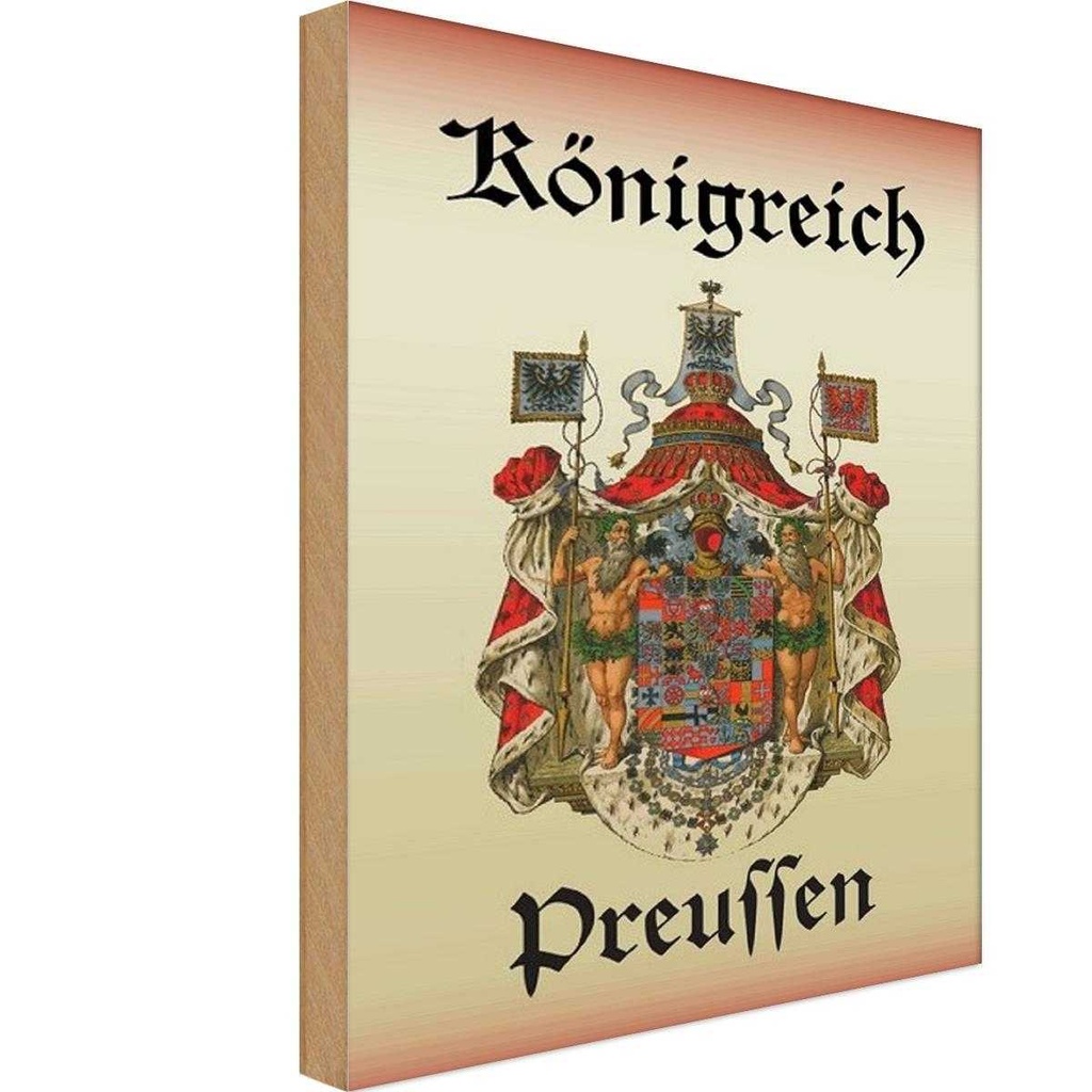 Holzschild 30x20 cm Königreich Preussen Dekoration