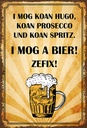 Holzschild 30x20 cm i mog koan Hugo a Bier Essen Trinken