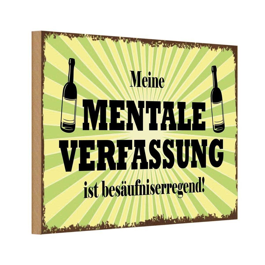 Holzschild 20x30 cm meine mentale Verfassung ist Dekoration
