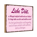 Holzschild 20x30 cm liebe Diät klappt einfach nicht Spruch Zitat
