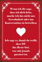 Holzschild 30x20 cm wenn ich dir sage dich liebe Spruch Zitat