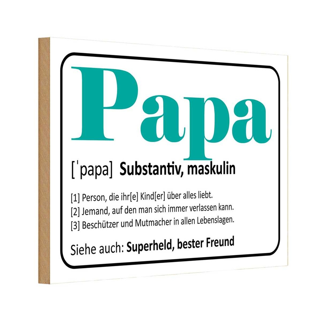 Holzschild 20x30 cm Papa Superheld bester Freund Familie Freunde
